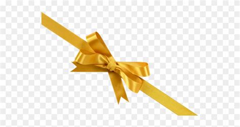 Gold Gift Bow - Gold Ribbon - Free Transparent PNG Clipart Images Download