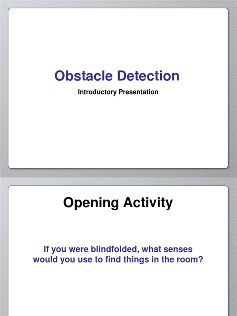 Obstacle Detection | PDF | Ultrasound | Sensor