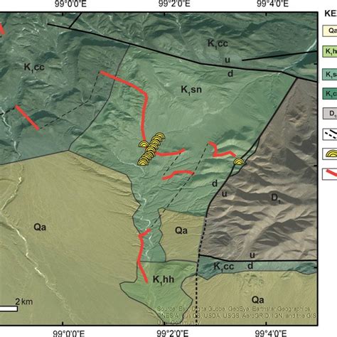 Photos of the bioherms. (A) Mound-shaped bioherm bounded by laminated,... | Download Scientific ...