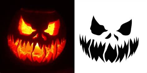 10 Free Scary Halloween Pumpkin Carving Stencils, Patterns & Ideas 2018 | Jack O Lantern Faces ...