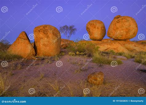 Devils Marbles night stock image. Image of aboriginal - 191565835