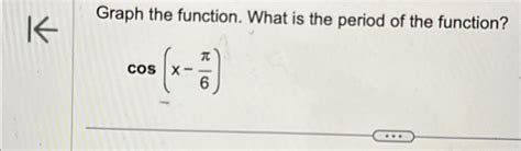 Solved Graph the function. What is the period of the | Chegg.com