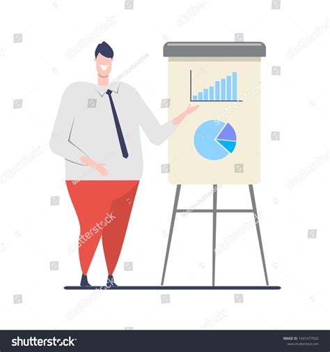 Cartoon Business Character Presentation Businessman Office Stock Vector (Royalty Free ...