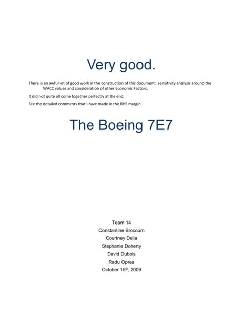 The Boeing 7E7