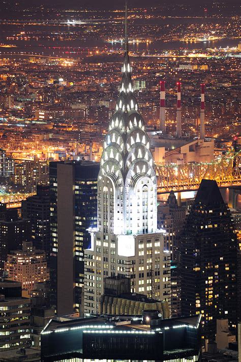 Chrysler Building In Manhattan New York City At Night Photograph by Songquan Deng