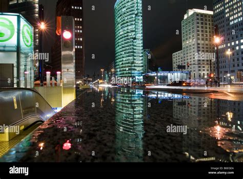 Berlin Potsdamer Platz by night Stock Photo - Alamy