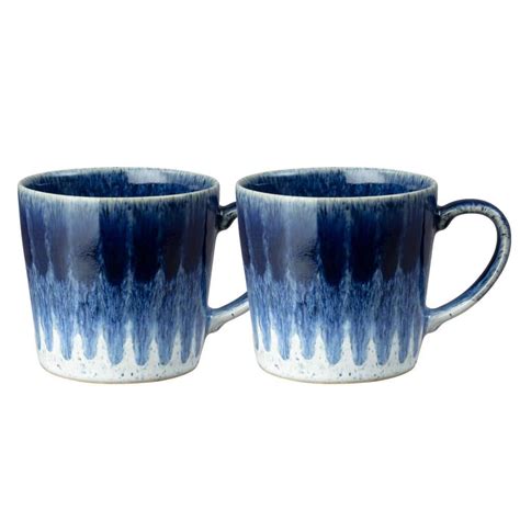 Denby Stoneware Studio Blue Accent Set of 2 13.5 oz. Mugs STB-112A/2 ...