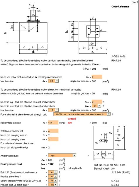 Anchor bolt design spreadsheet - lasopalawyer