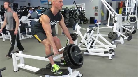 How To Do a Romanian Deadlift Using a T-Bar Row Machine - YouTube