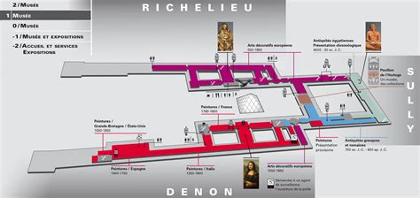 O Museu do Louvre Nível 1 mapa - Mapa do Museu do Louvre Nível 1 (França)