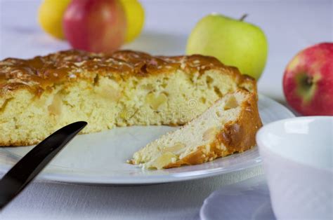 Close Up of Soft Apple Pie Slice Homemade Stock Image - Image of homemade, crust: 121773093