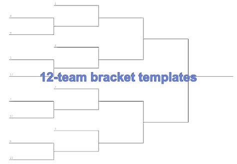 12-Team Bracket: Single Elimination, Printable Tournament Bracket (2019)