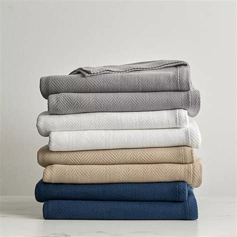 Fieldcrest Luxury Egyptian Cotton Herringbone Blanket - JCPenney