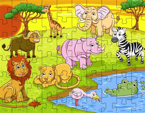 Journal Sommeil rude Père animal puzzles for kids Jeunesse Suppression tigre
