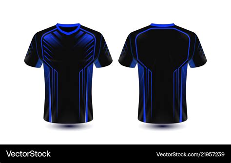 Black and blue layout e-sport t-shirt design Vector Image