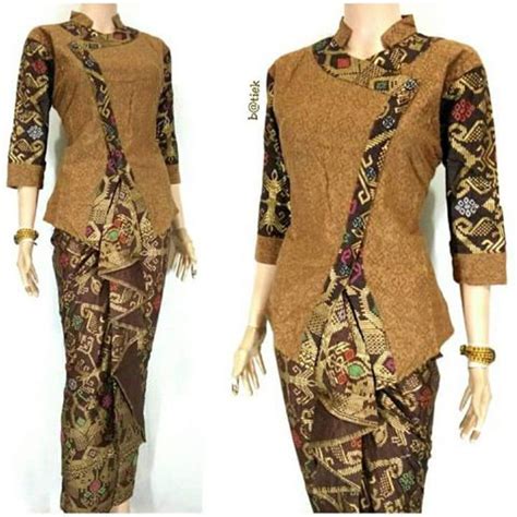 Model Gamis Batik Kombinasi Embos Model Dress Kebaya, Model Gamis ...