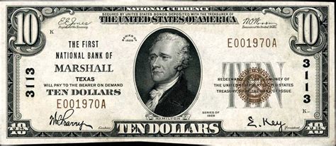 Marshall First National Bank Note