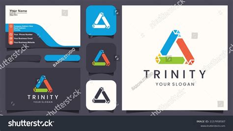 Trinity Icon Vector Logo Template Illustration Stock Vector (Royalty ...