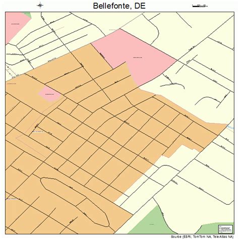 Bellefonte Delaware Street Map 1004650