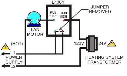 How to Install and Wire the Honeywell L4064B combination Furnace Fan ...