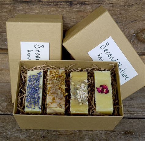 Gift Box Of Four Handmade Soaps By Second Nature Soaps ...