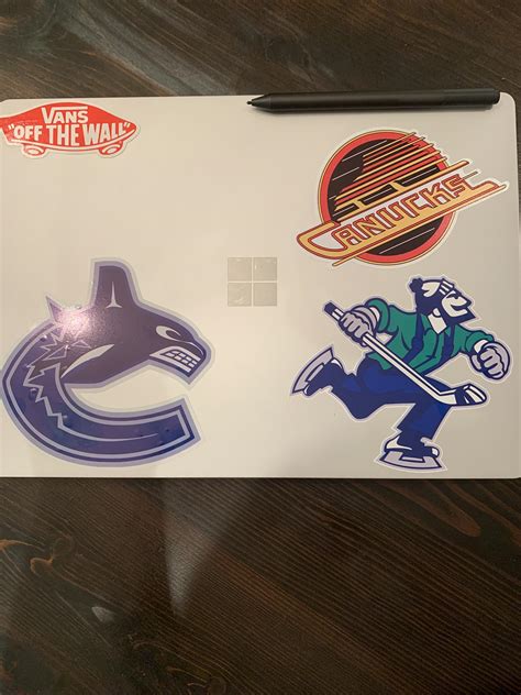 Added a few new stickers to my laptop today! : r/canucks