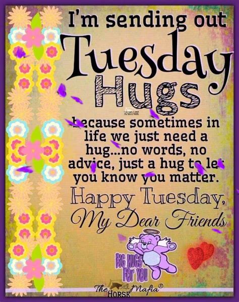 Tuesday Hugs [Video] | Happy tuesday quotes, Tuesday quotes good ...