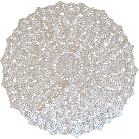 White Crochet Doily, Vintage Lace Round from lakegirlvintage on Ruby Lane