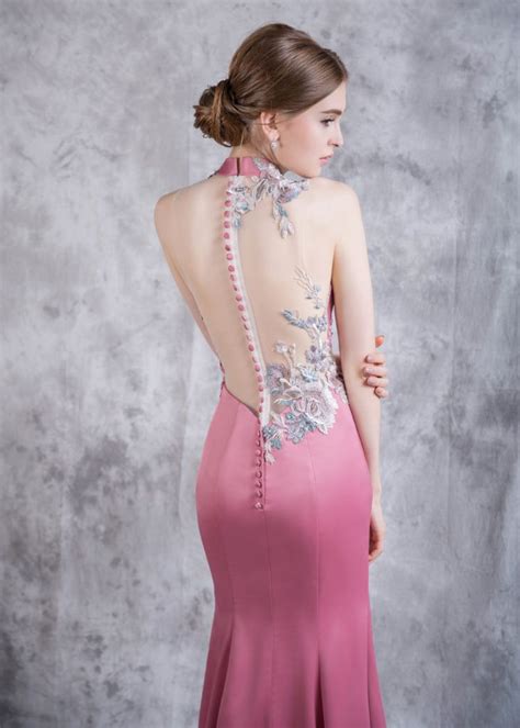 Modern Cheongsam - Digio Bridal | Backless dress formal, Cheongsam, Fashion