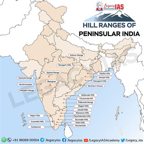 Hill Ranges of Peninsular India | Legacy IAS Academy