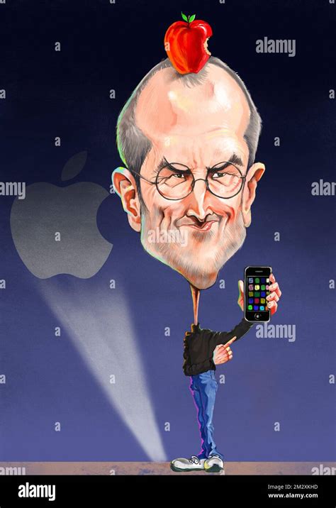 Steve Jobs cartoon Stock Photo - Alamy