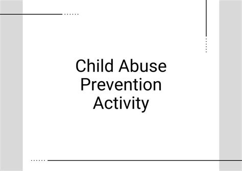Child Abuse Prevention Activities | Google Slides & PPT