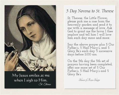 Lot of 10, St. Therese Theresa the Little Flower Novena Holy Cards BRAND NEW #sttherese # ...