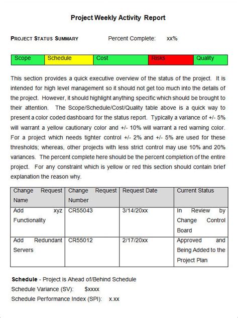 Business Development Activity Report Template Excel