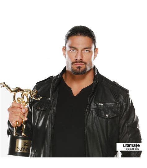 Roman Reigns Wwe Awards Black Leather Jacket