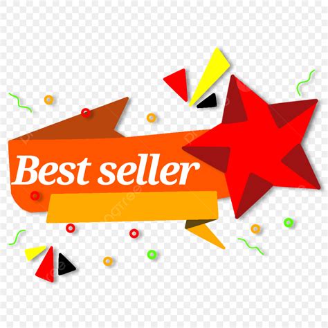 Best Seller Label Vector PNG Images, Best Seller Logo Template Orange ...