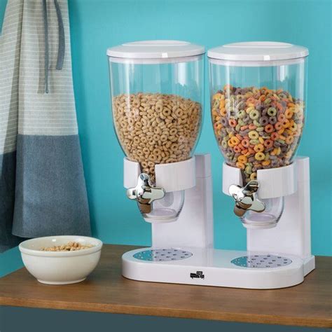 Double Cereal Dispenser in 2021 | Cereal dispenser, Food storage set, Kitchen