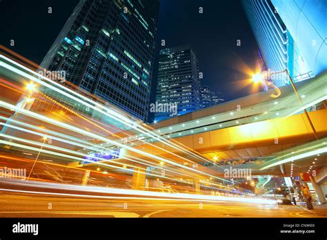 downtown city night Stock Photo - Alamy