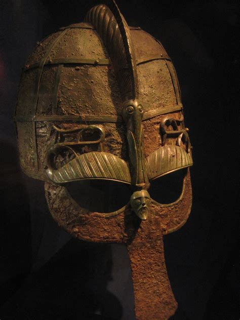 Iron Vendel helmet from a 7th-century AD ship burial, found in boat grave 1 in Vendel, Uppland ...