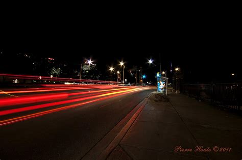 Car Lights at Night Photograph by Pierre A Houle - Fine Art America