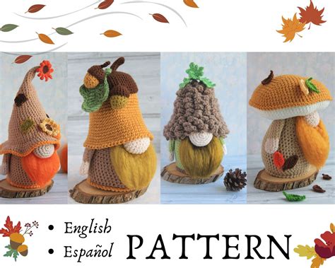 Autumn crochet gnomes set / Acorn gnome/ Pine cone gnome/ | Etsy