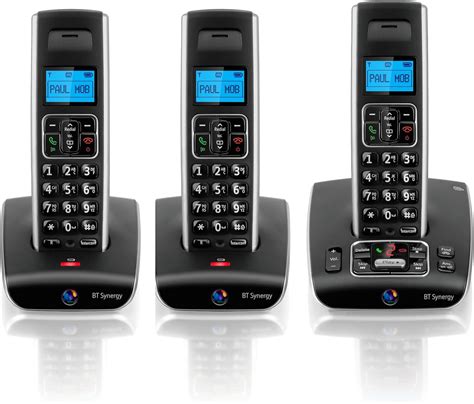 BT Synergy 5500 DECT Trio Cordless Phone with Answer Machine - Black ...