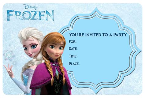 Frozen Birthday Invitations Editable - 10 Free PDF Printables | Printablee