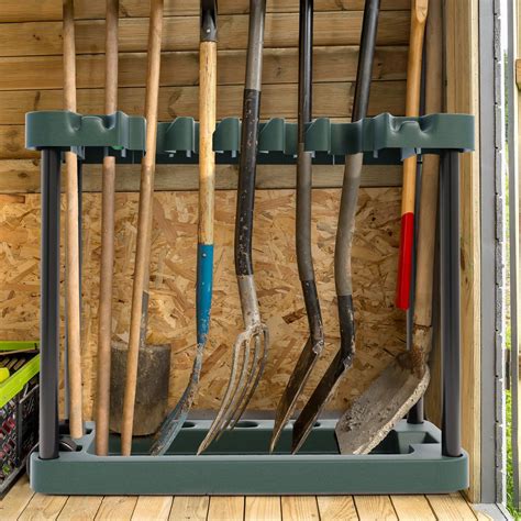 Rolling Garden Tool Storage Rack Tower - Fits 40 Tool - Garden Tools ...