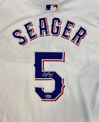 Corey Seager Autographed Rangers Authentic White Jersey | MLB Auctions