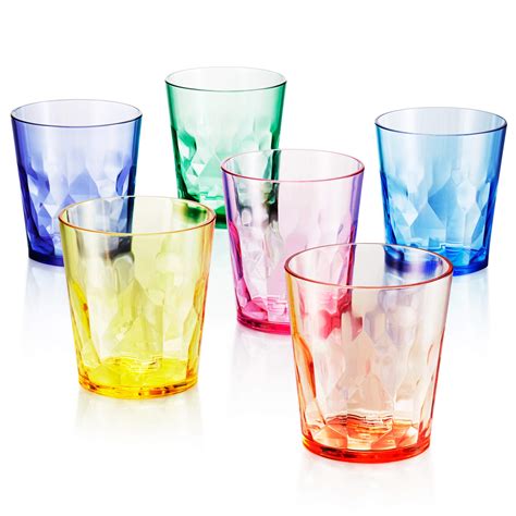 13 oz Unbreakable Premium Drinking Glasses - Set of 6 - Tritan Plastic ...