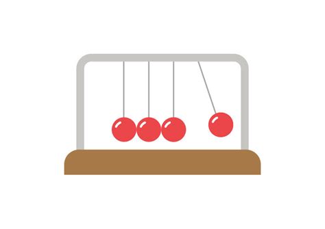 Newton's Cradle Flat Vector - SuperAwesomeVectors