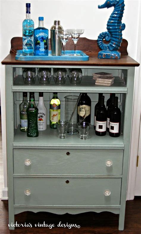 Victoria's Vintage Designs: Beach House Bar Cabinet ~ shared at DIY ...