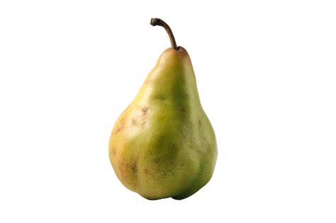 Premium Photo | A green pear on a white background