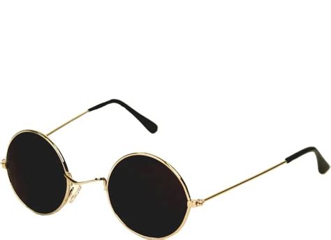 60's John Lennon Style Round Gold Frame/ Black Lens Sunglasses-in Movie & TV costumes from ...